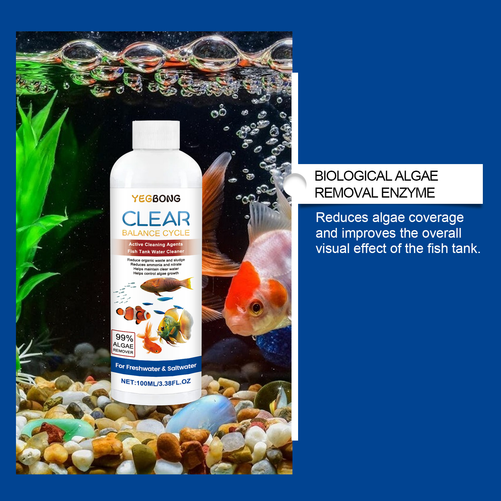 Aquarium Water Clarifier 100ml - Saltwater Tank review and price